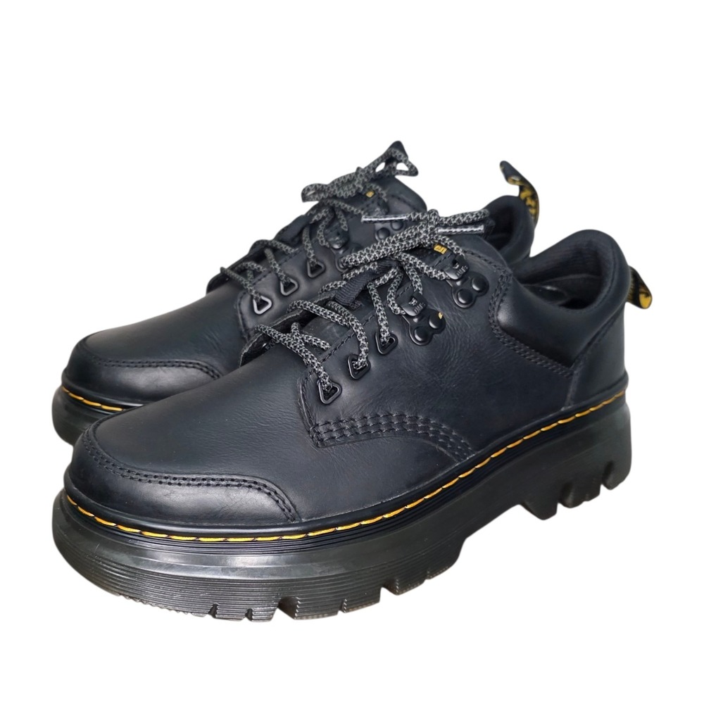 Dr. Martens Tarik Lo Black Leather Platform Shoes Unisex US 9 Men / 10 Women